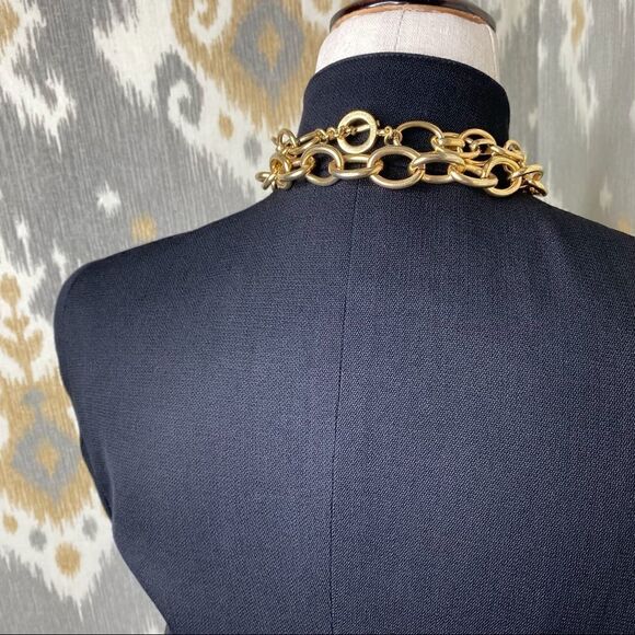 Ralph Lauren Black Worsted Wool Military Inspired Gold Crest Button Blazer - Picture 7 of 16